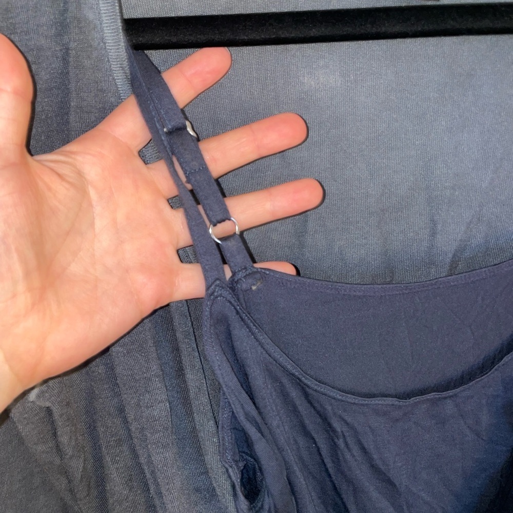 Soma Long Sleeve Scoop Neck Sundress Double Lined Adjustable Straps Button Up - Picture 12 of 13